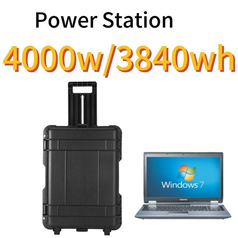 3840wh Perumahan Energi Penyimpanan Pasokan Listrik Pembangkit Listrik Portable dengan Kapasitas Besar
