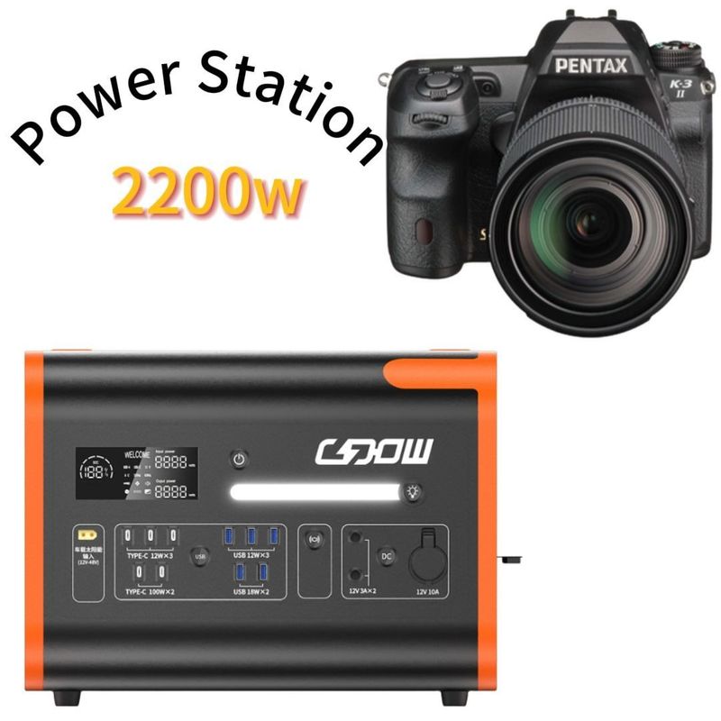 800W Solar Input Portable Power Station dan Life Span 2000 Kali untuk Camping Outdoor