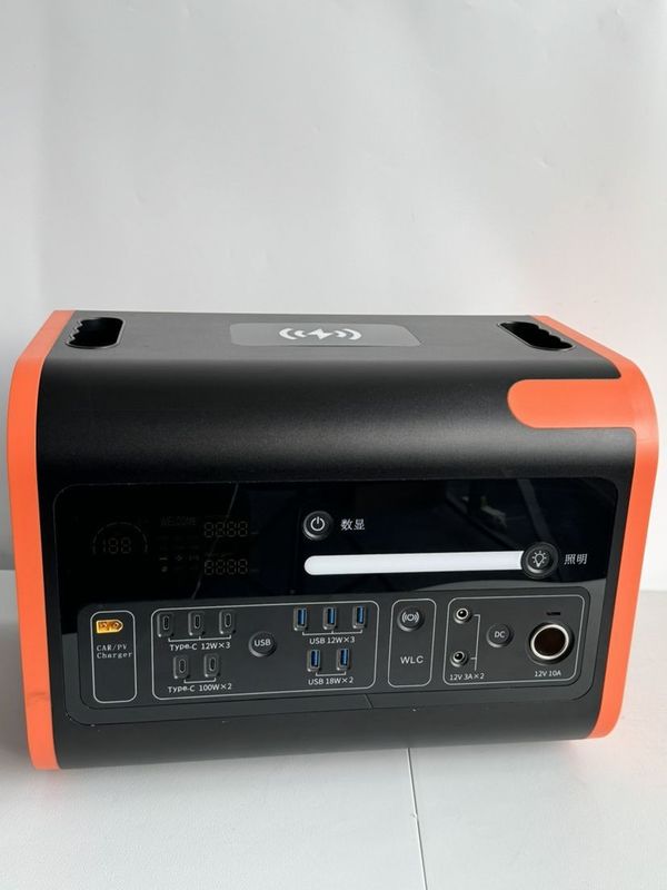 800W Solar Charging Outdoor Picnic Power Mobile 2200W Power Station dengan Tape Display