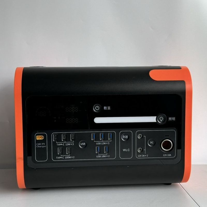 800W Solar Input Portable Mobile Power Station 200W Pure Sinus Wave Inverter 2200W Darurat di luar ruangan