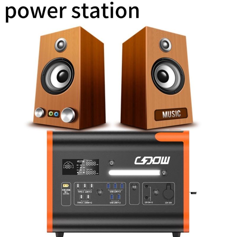 Kapasitas besar 2200W/2048wh Outdoor Lithium Battery Power Station untuk darurat keluarga