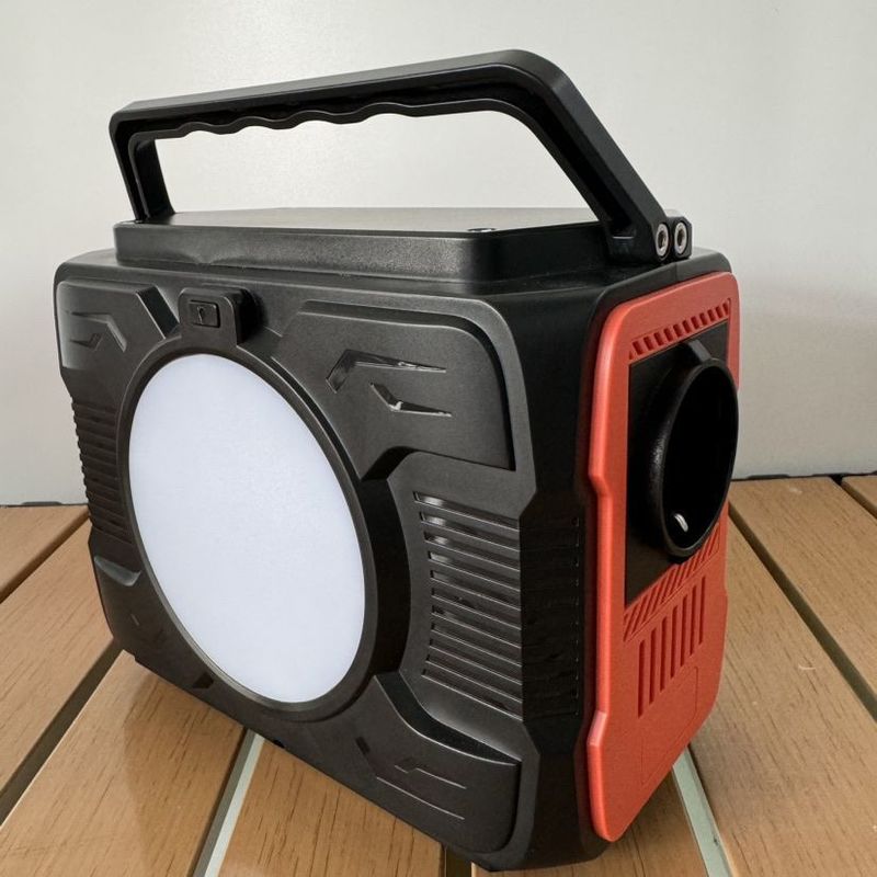 Stasiun Tenaga Surya Portable 200W dengan Lampu LED AC Output Power 5V-20V/2A Adaptor Input