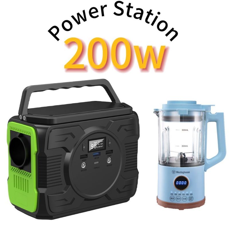 200W/173wh Lithium Battery Portable Solar Power Station dengan Ek5 Output 12V/200-300A