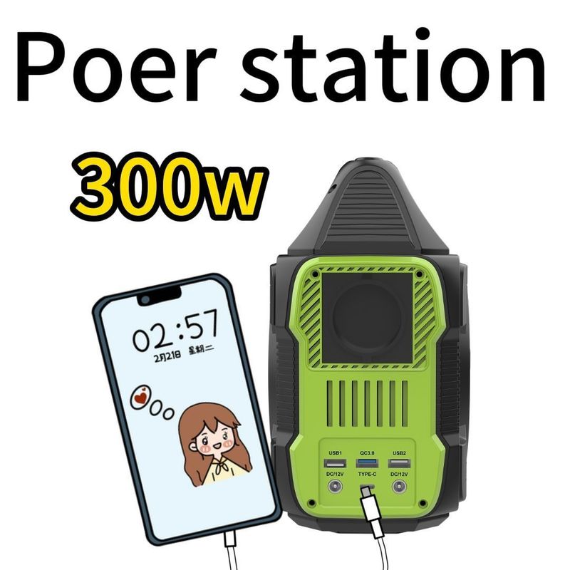 Baterai portabel 200W/300W/600W/1500W Solar Standby Generator Power Station yang bisa dilepas