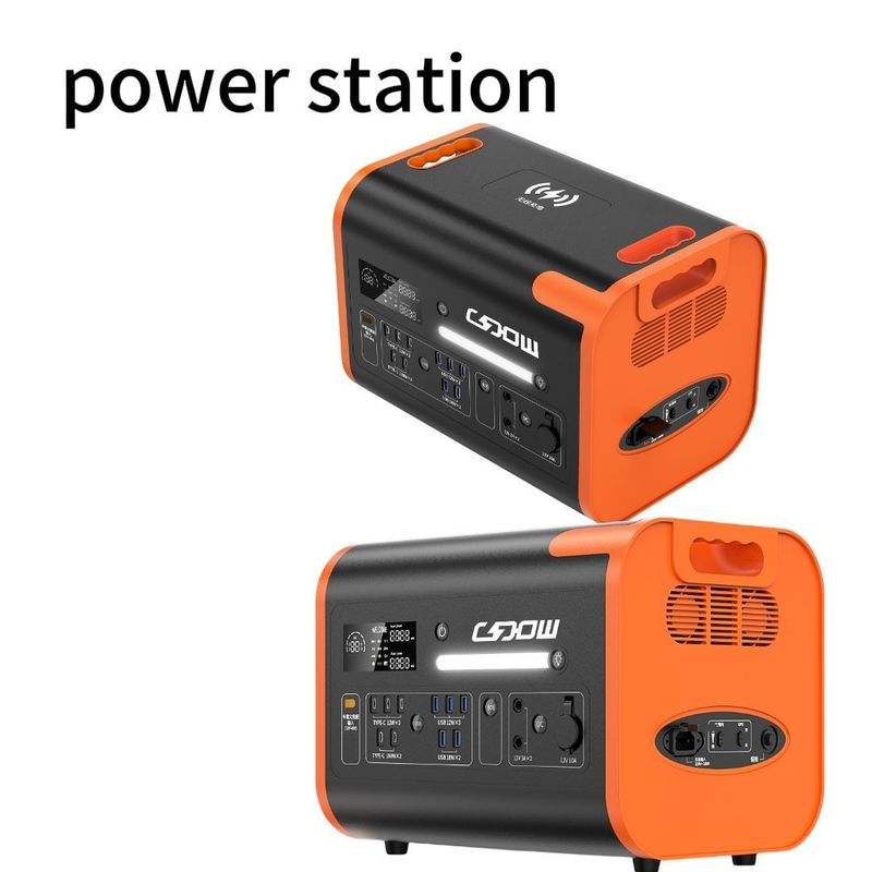 Outdoor Home Camping Portable Power Station dengan 110V/220V dan 15W Wireless Charging
