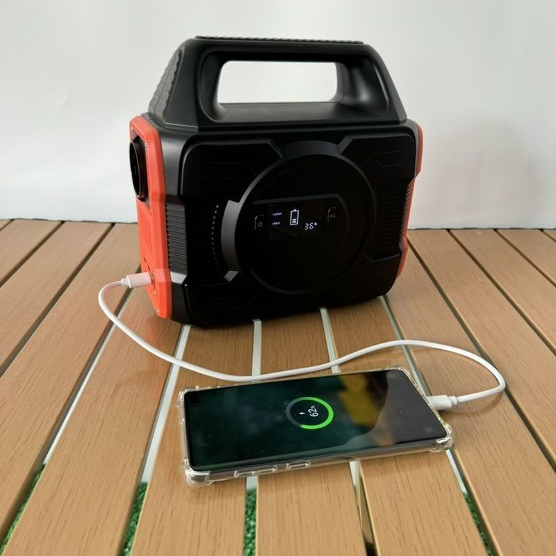 Stasiun listrik portabel 300W AC/DC Output untuk rumah tangga luar ruangan 110V/220V Daya mobile