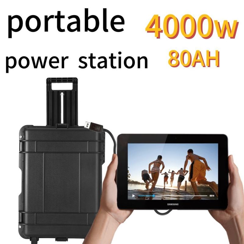 4000W80ah/UPS Pure Sinus Wave BMS Baterai Sistem Powered untuk Solusi Energi Portable
