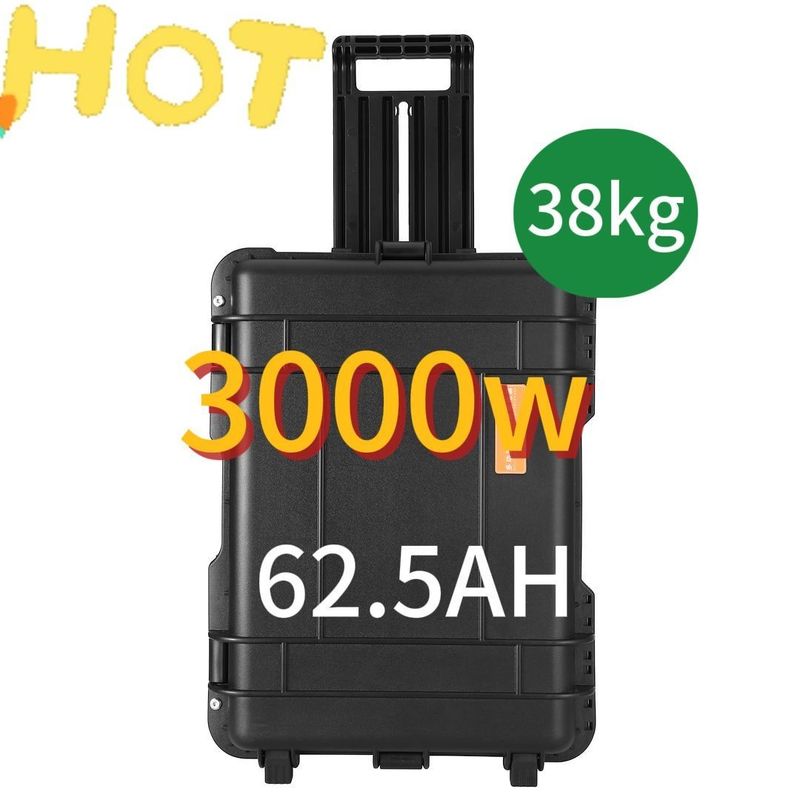 Pure Sine Wave 3000W/3000wh Mobile Power Supply untuk Pembangkit Listrik Portable dari UAV