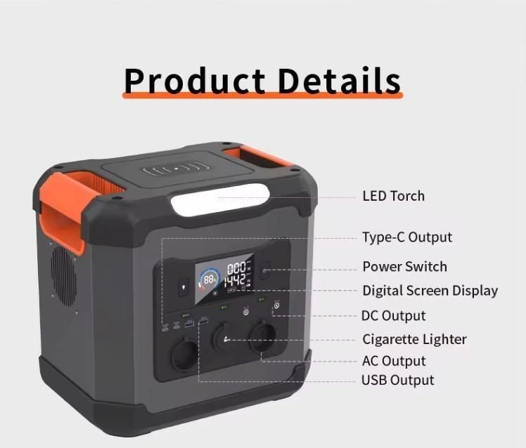 Inverter Inverter Bidirectional 1500W untuk Uav Rumah Outdoor Portable Power Station