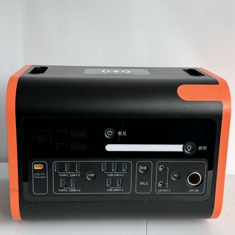 Stasiun Listrik Portable 2200W Pure Sine LiFePO4 UPS Backup Battery untuk Camping Outdoor