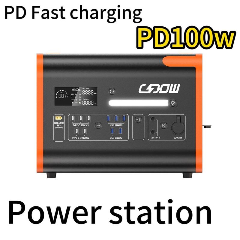 2200W/40ah AT22 AC Output Socket Energi penyimpanan rumah tangga