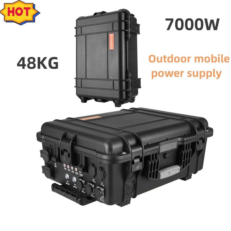 7000W Camping Solar Portable Charging Power Station dengan 15A Max AC Output Current