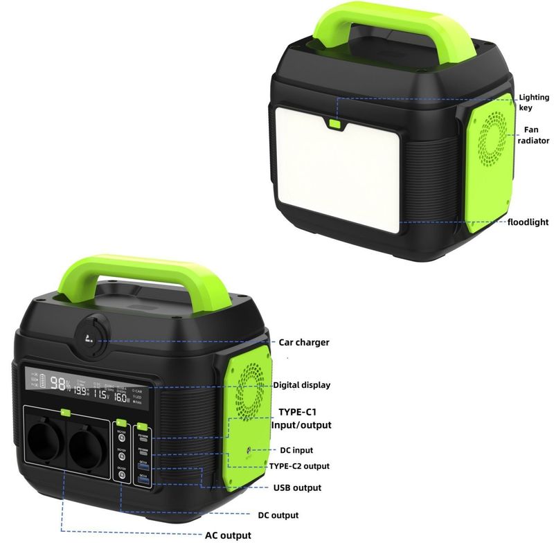 Direct Outdoor Camping Mobile Power Portable Power Station Waktu pengisian 5,5-7 jam