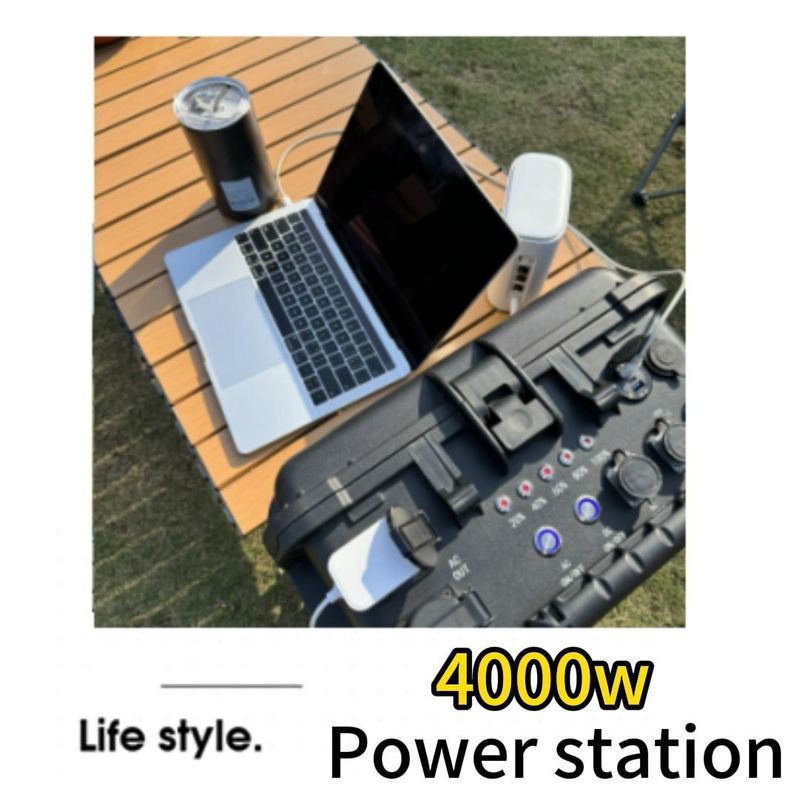 4000W/3840wh/80ah LiFePO4 Solar Charging Hand Rod Power Station dengan Portabilitas Mudah