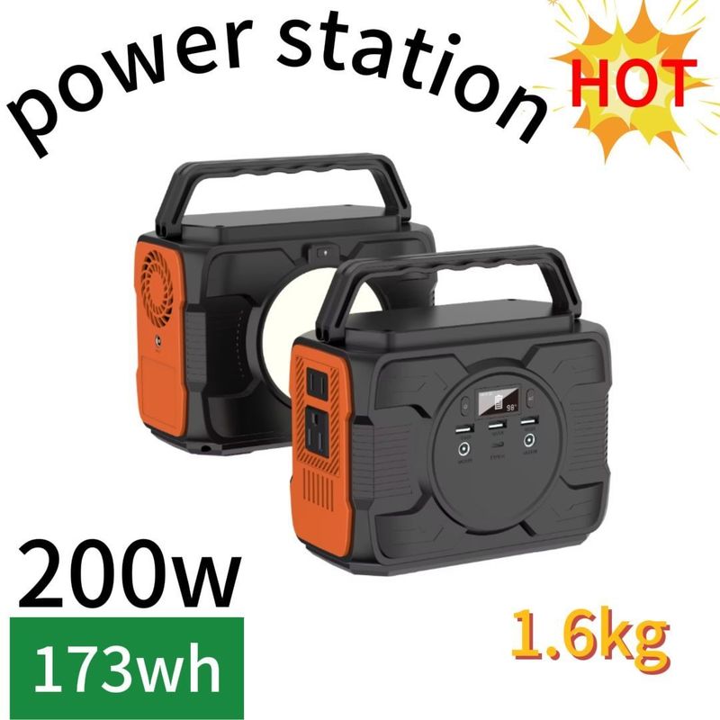 Outdoor Mobile Power Portable Power Station dengan 200W/173wh Kapasitas dan AC Output Power