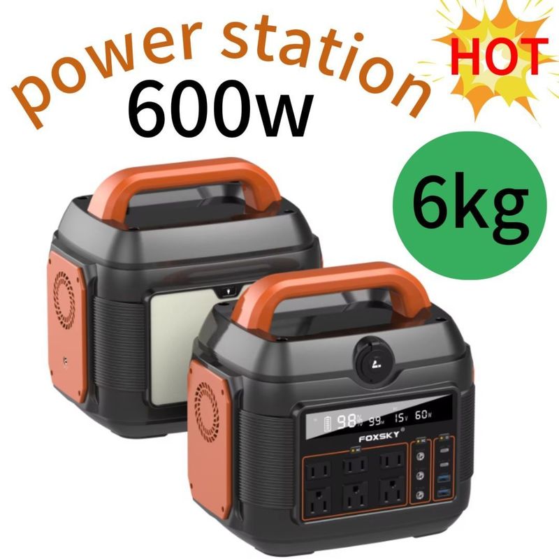 Keluarga Outdoor Camping Pembangkit Listrik Tenaga Surya 110V/220V/600W/576wh dengan Pembersih Rokok