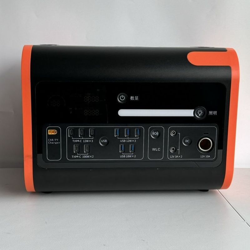 220V±5% AC Output 2200W Portable Power Supply Backup Anda untuk rumah darurat dan berkemah