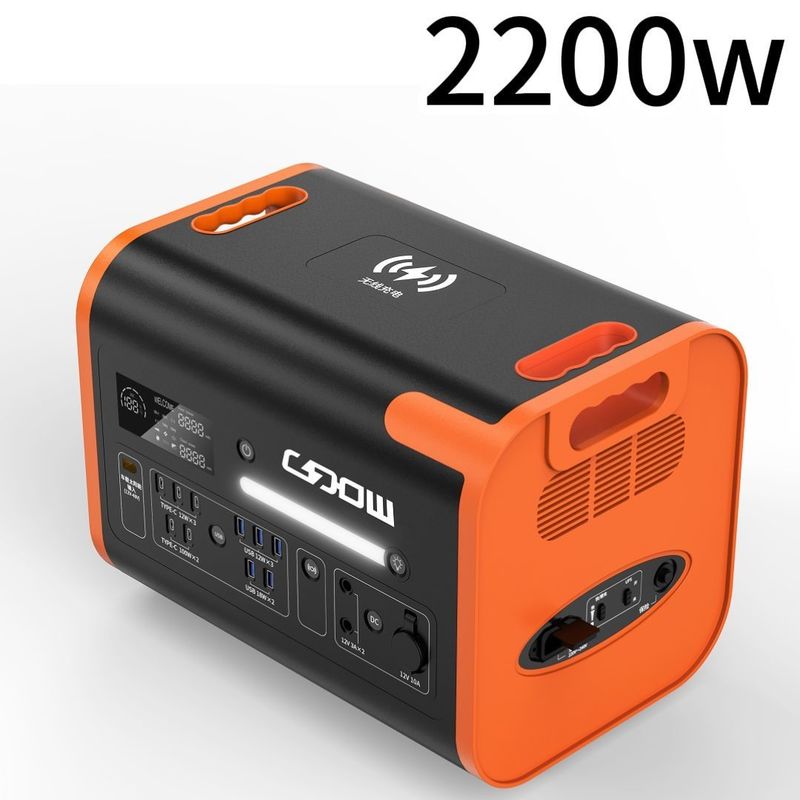 220V/110V/2200W/2400W SINE murni LifePO4 Baterai Cadangan Outdoor Camping Station Daya Portabel