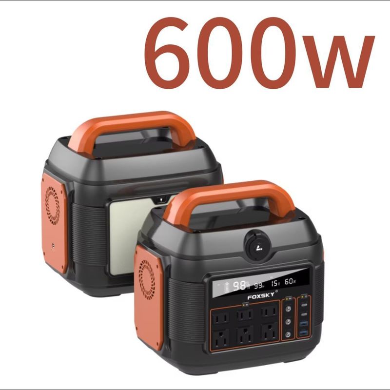 600W 300W 1200W/110V/220V Pembangkit Listrik Portabel Kapasitas Besar untuk Darurat Keluarga