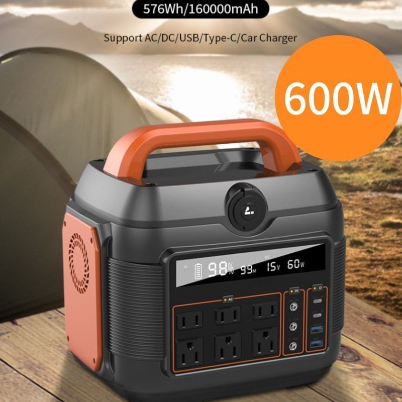 Stasiun Daya Generator Surya Darurat Portable 600W untuk Solusi Pengisian Seluler