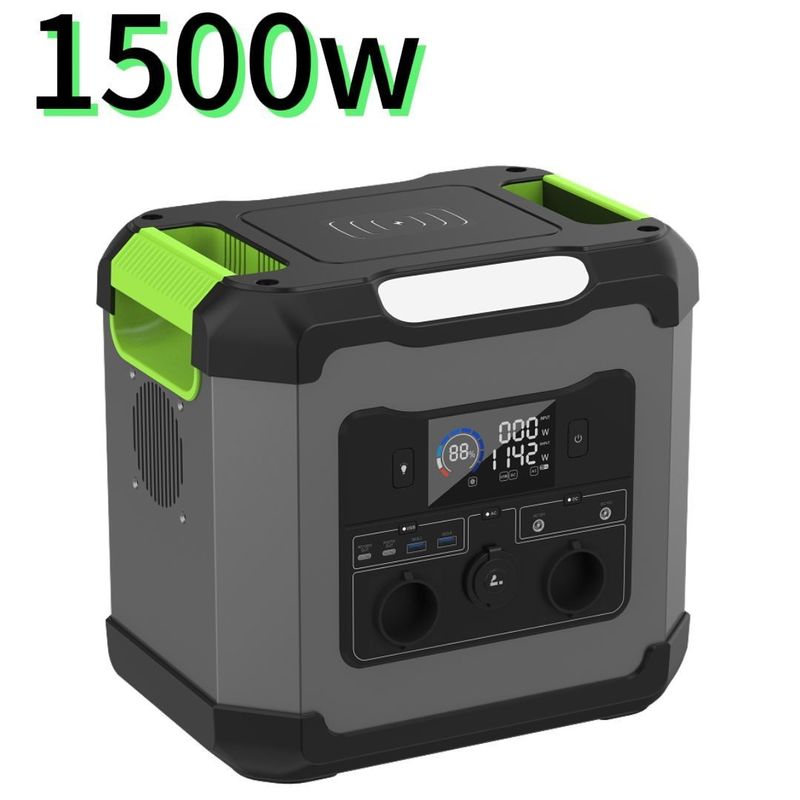 1200W/1500W/2000W Mobile Power Supply 1500W AC Output Power untuk pembangkit listrik portabel