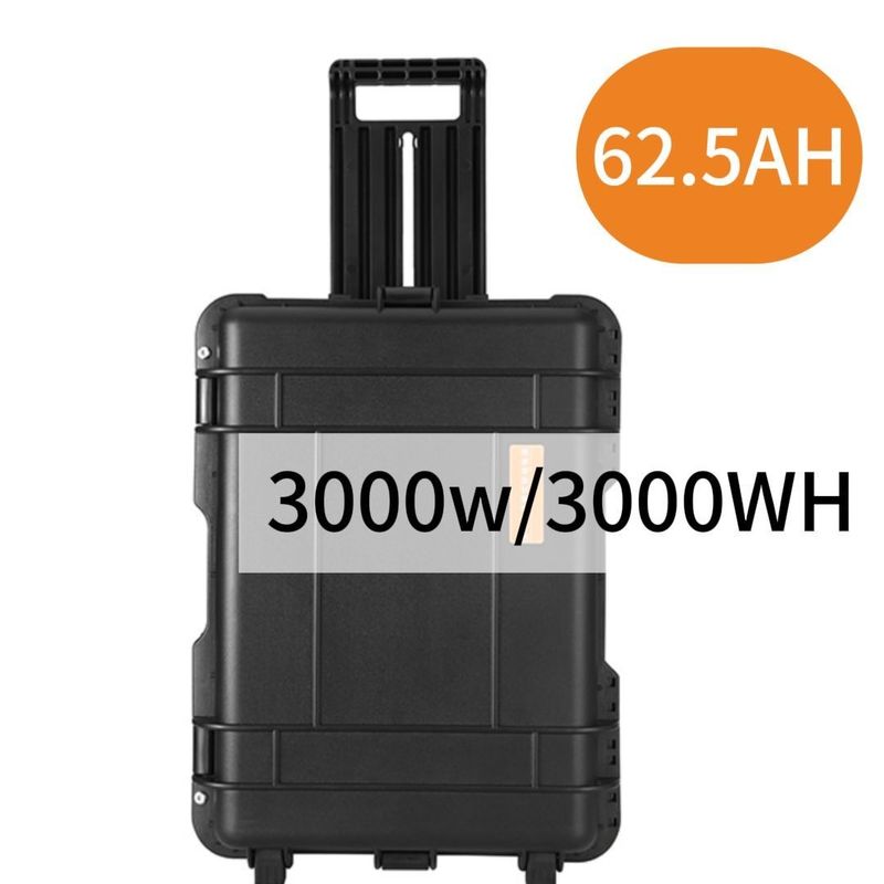 3000W/62.5ah Stasiun Listrik Portable tahan api tahan api dengan kapasitas tinggi