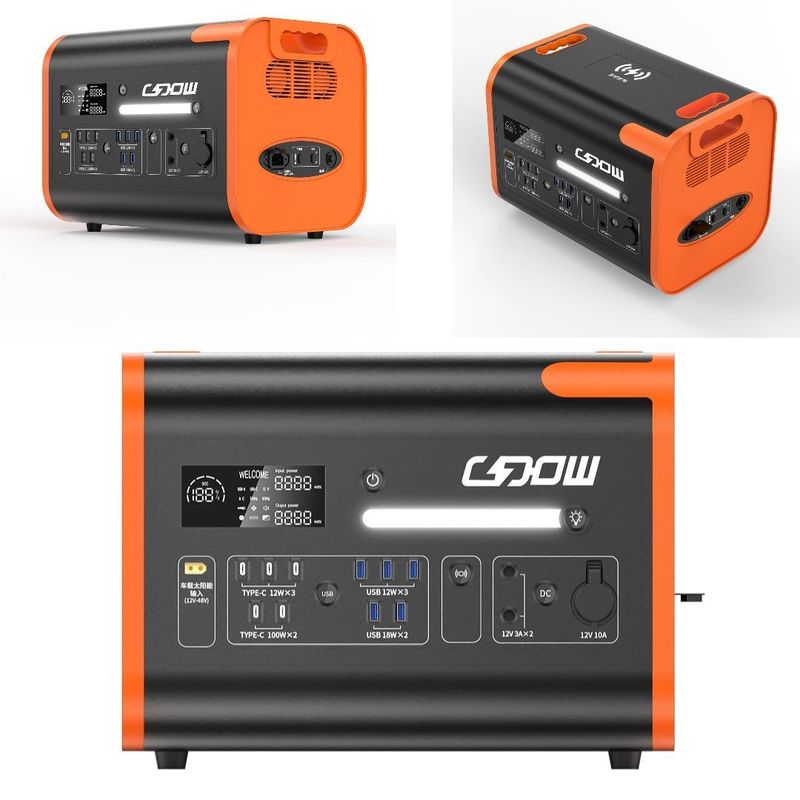 110V/220V/2200W Lithium Battery Darurat Outdoor Mobile Power Portable Power Station