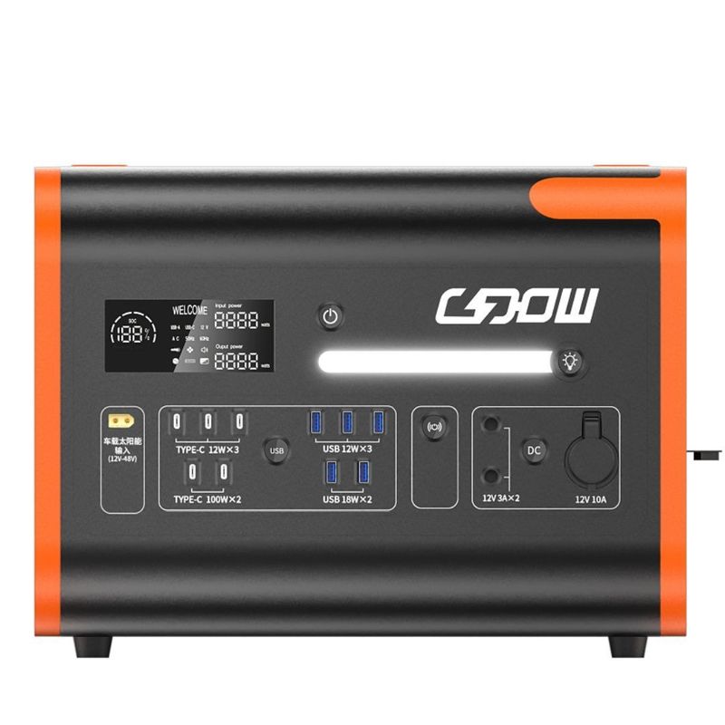 LiFePO4 Energi 2200W/2400W Generator Surya Stasiun Listrik Portable Umur 2000 kali