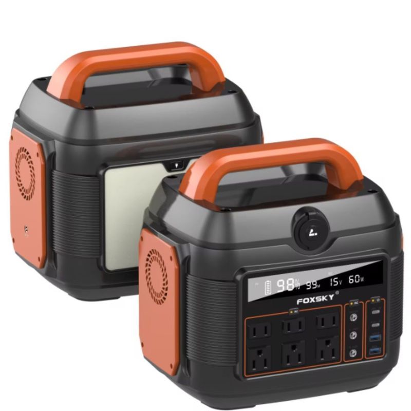 600W Tenaga Surya Portable Outdoor Energy Storage Power Station dengan Baterai Lithium