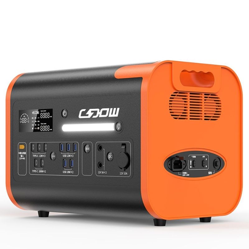 Outdoor Camping Portable Power Station 40ah/2200W dengan Listrik Crystal Display Screen