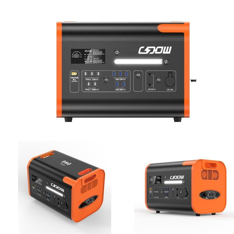 Penyimpanan Energi Stasiun Listrik Portabel Pengisian Tanpa Kabel 15W Daya Konstan 3500W