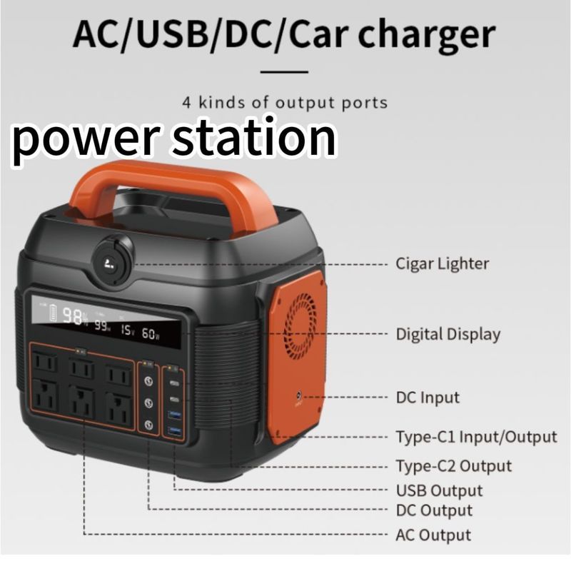 S6 600W Perjalanan Nyaman Baterai Litium Energi Penyimpanan Daya Pembangkit Listrik Portable