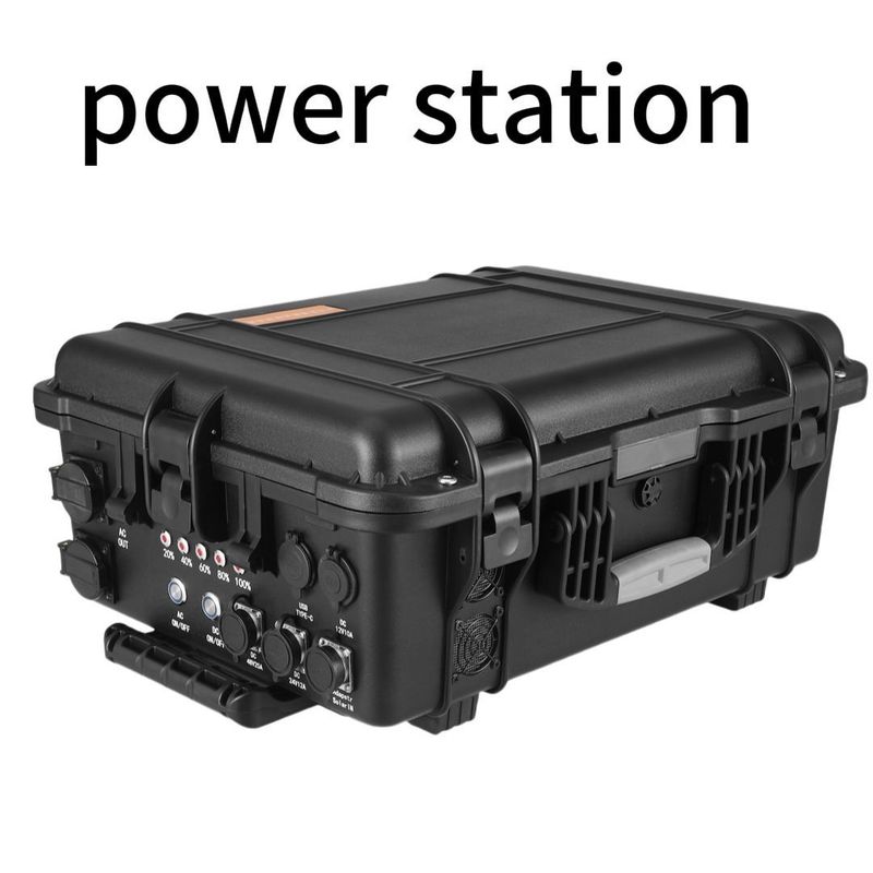 4000W 3840Wh Portable Mobile Power Station dengan indikator baterai dan lampu LED tahan ledakan