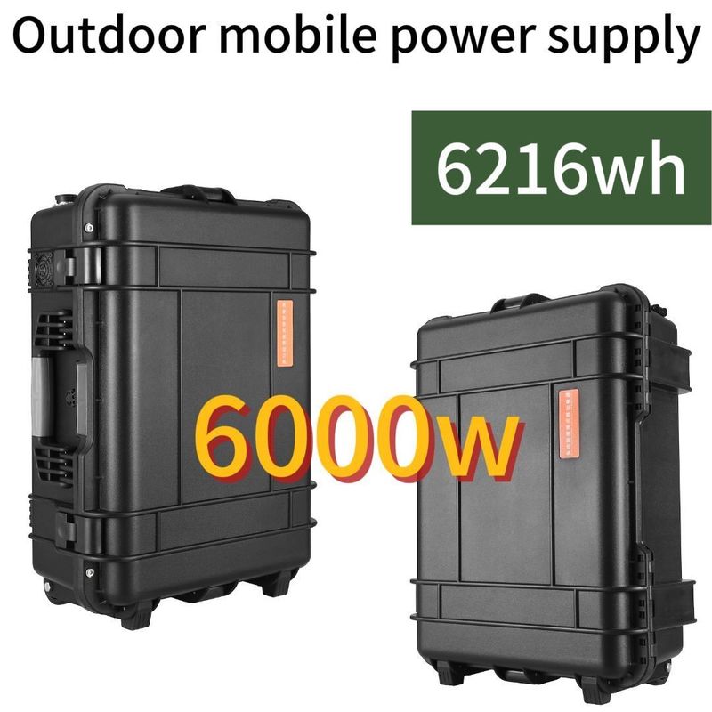 6000W Portable Rechargeable Solar Wind Power Station untuk siaran langsung dan di luar ruangan