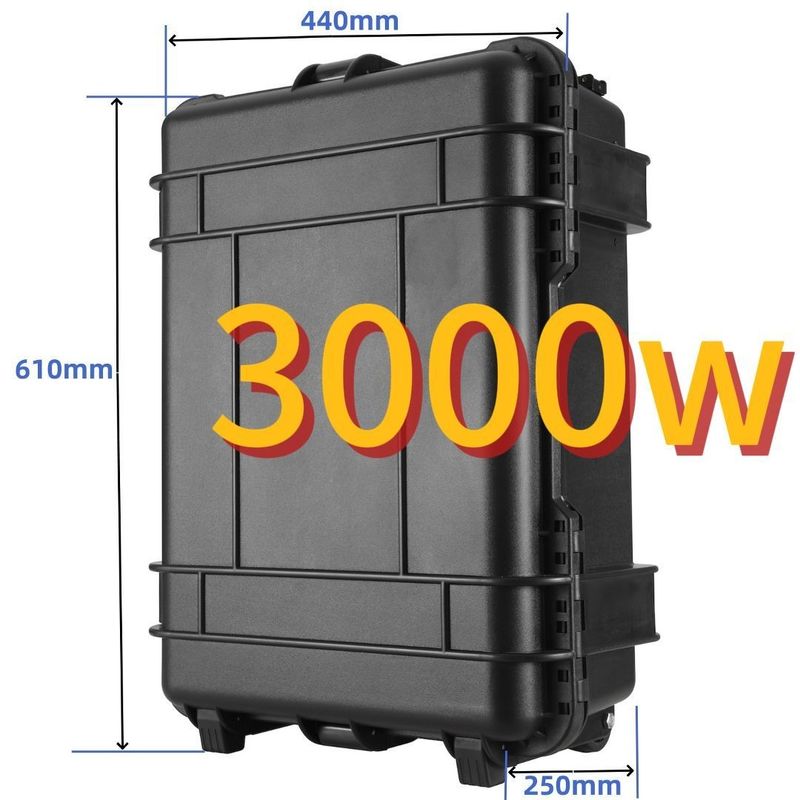 3000W Outdoor Mobile Power Solar Generator dengan Stasiun Listrik Portabel Darurat