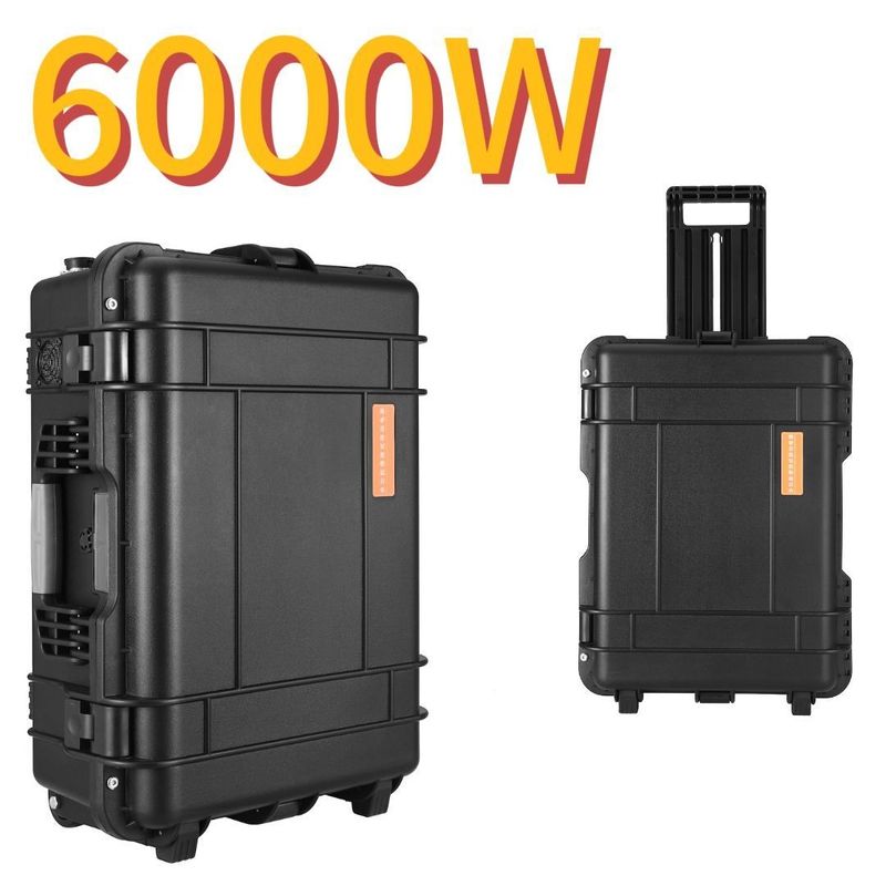 6000W Baterai Lithium Kapasitas Besar Stasiun Listrik Portable untuk Pasar di Amerika Selatan