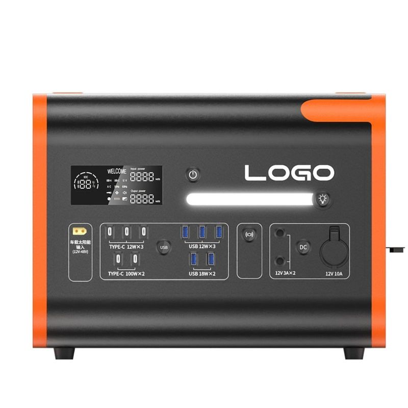 2200W Solar Power Station dengan Lithium Iron Phosphate Battery Storage yang aman dan tahan lama