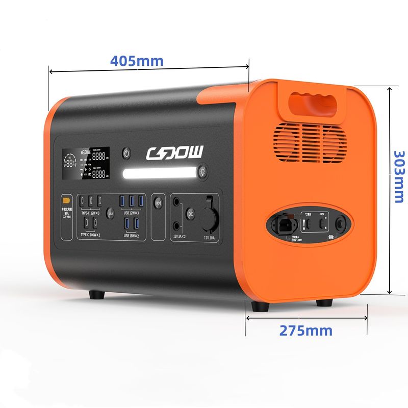Oranyeu 300W Portable Solar Generator untuk Camping 40ah/2048wh Mobile Laptop Power Station