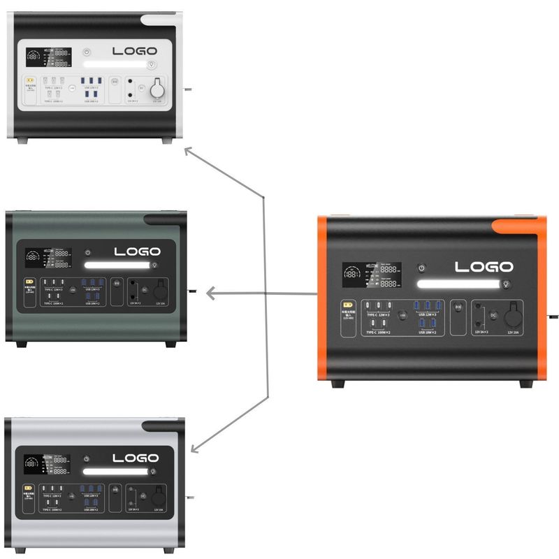2400W Portable Camping Solar Power Station dengan LiFePO4 dan AC Output Voltage 220V±5%