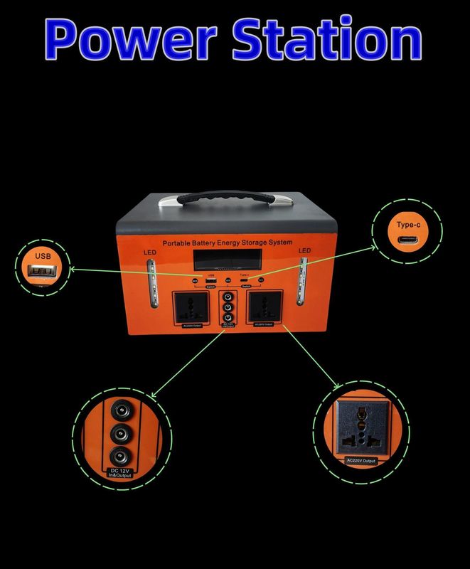 Jual langsung 500W Outdoor Camping Portable Power Station Input Voltage DC Adaptor