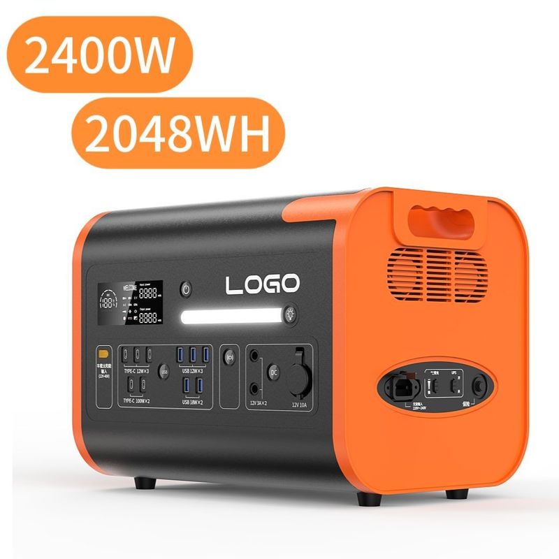 2400W/2048wh/LiFePO4 Generator Surya Portable untuk Fungsi Perlindungan Overload Luar Ruang