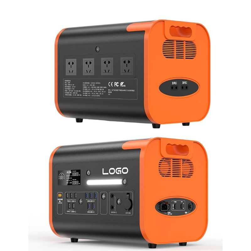 LiFePO4 Portable Power Station 40ah/2200W/2400W untuk pengisian daya multi-scene dan darurat