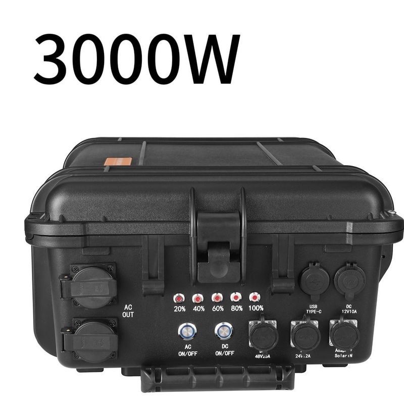 Generator energi portabel 3000W/3000wh Stasiun listrik untuk pasokan listrik luar darurat