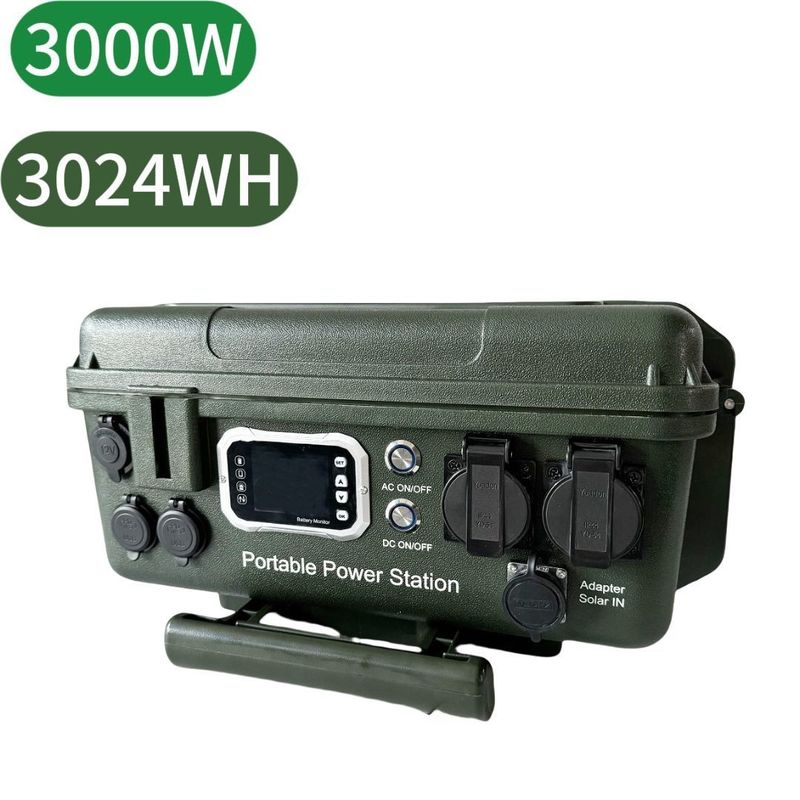 Outdoor Camping Kapasitas Besar Portable Power Station dengan USB-C 45W dan 3000W/3024wh