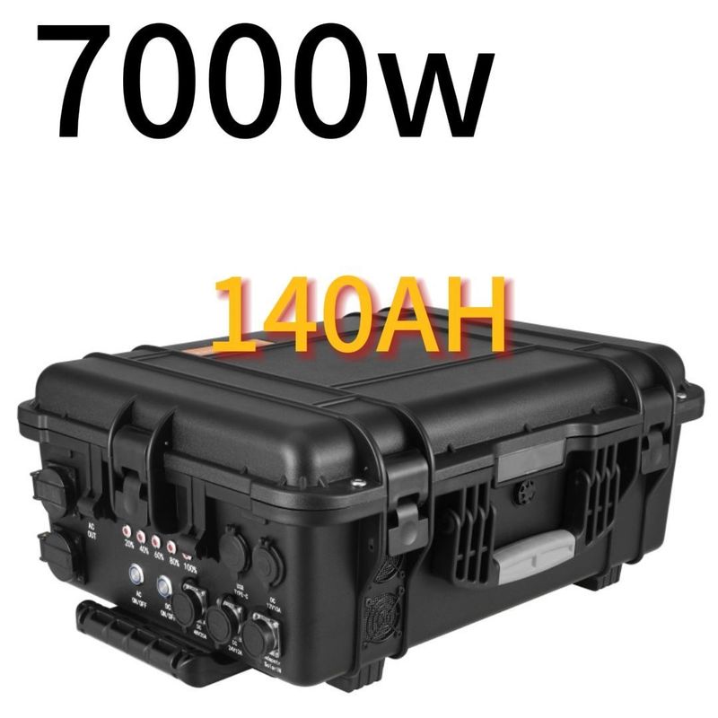 110V/220V AC Output 7000W/6993wh Outdoor Emergency Mobile Power Station untuk Asia Timur