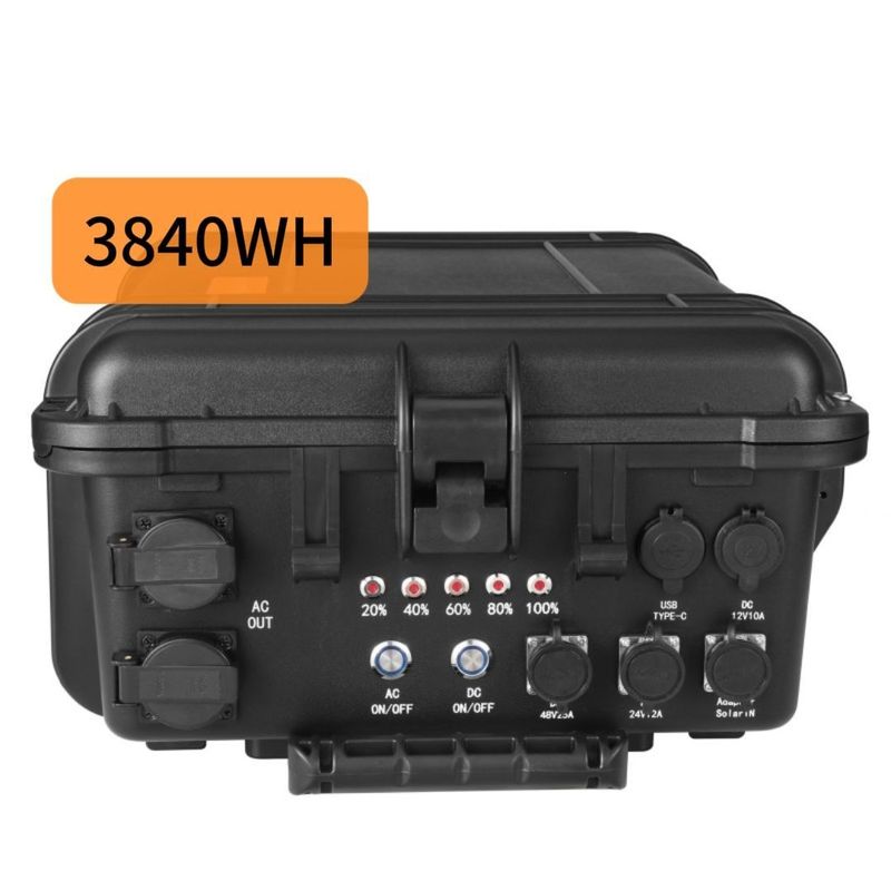 4000W Kapasitas Besar Outdoor Mobile Power Solar Generator Pembangkit Listrik untuk Versatile
