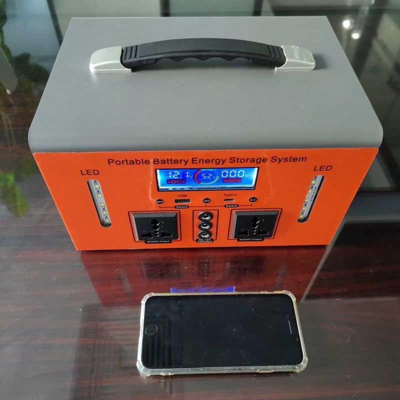 500W Kantor Cadangan Pengisian Bank Portable Power Station dengan 12V DC Output 11-14V Max