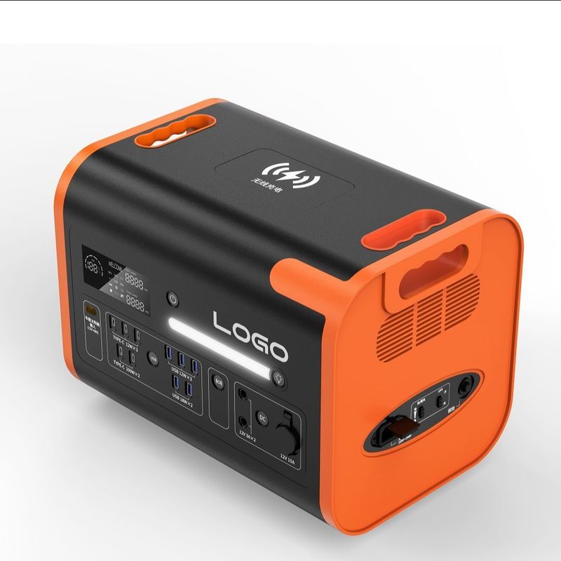 1500W AC Pengisian 2400W/40ah Perjalanan Portable Lithium Energy Storage Solar Power Station