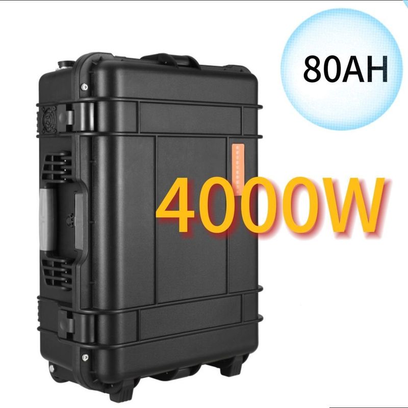 4000W/110V/230V Portable Power Station untuk penyimpanan energi LiFePO4 dan indikator baterai
