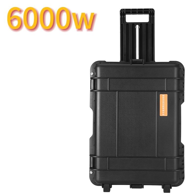 Outdoor Ternary Lithium Battery Portable Power Station 6000W/6216wh dengan Keamanan Tinggi